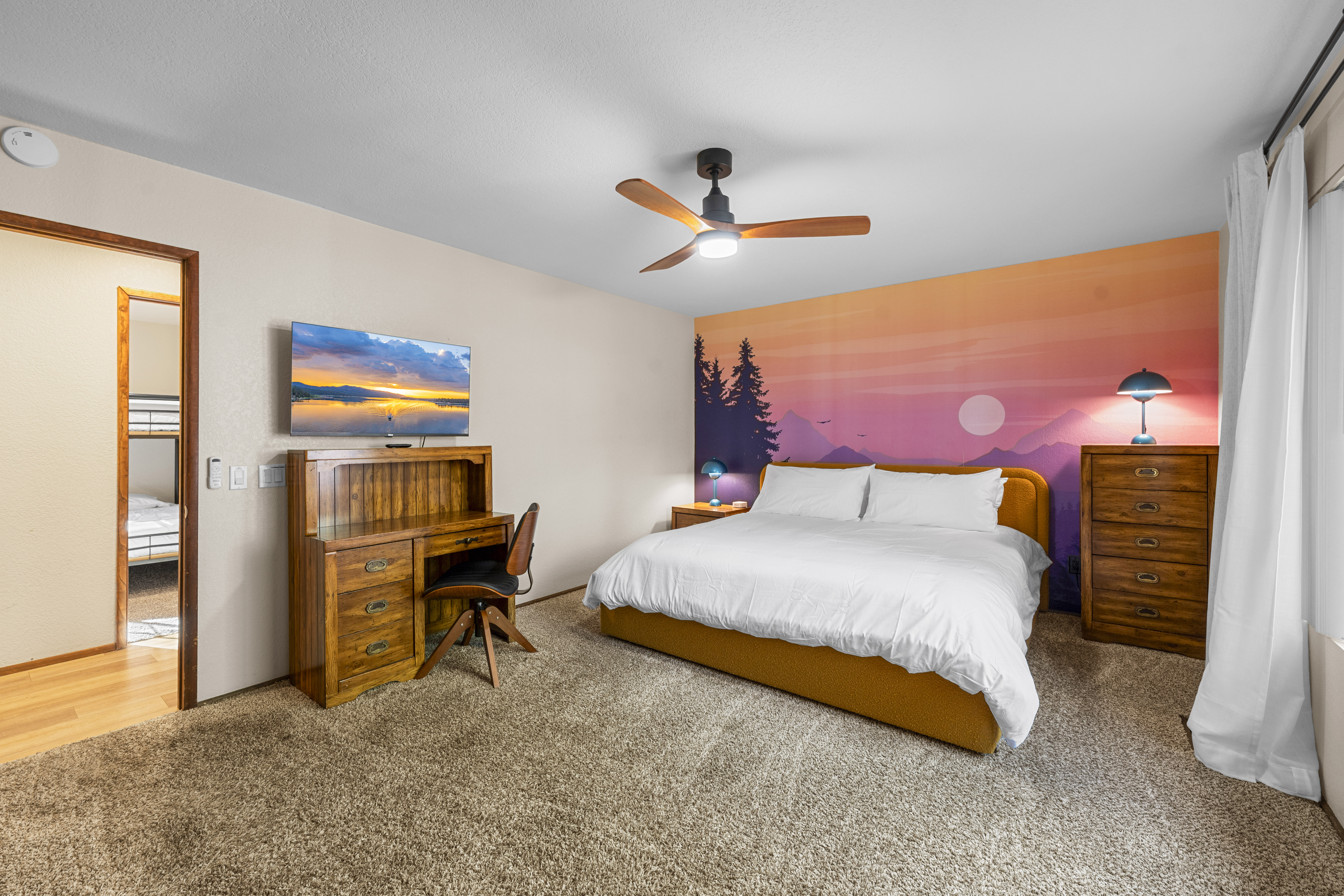 King bedroom at Bear View Escape in Big Bear Lake